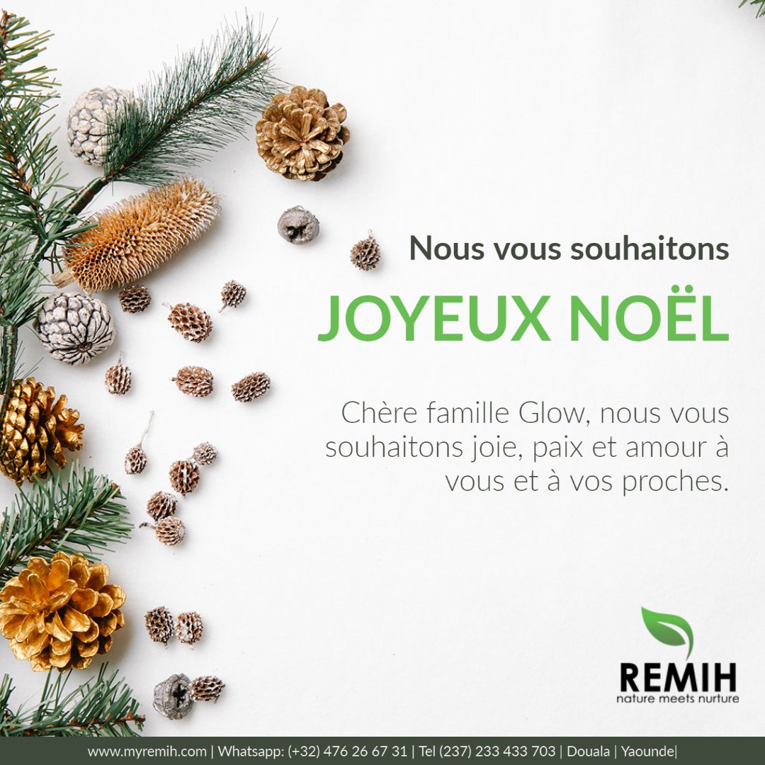 RemihCm's tweet photo. Joyeux Noël 🎄🎄🎄
Chère famille Glow ❤️❤️
Nous vous souhaitons joie, paix et amour à vous et à vos proches.
#Remih #RemihSkincare #joyeuxNoël https://t.co/Kzz7j6jGIb