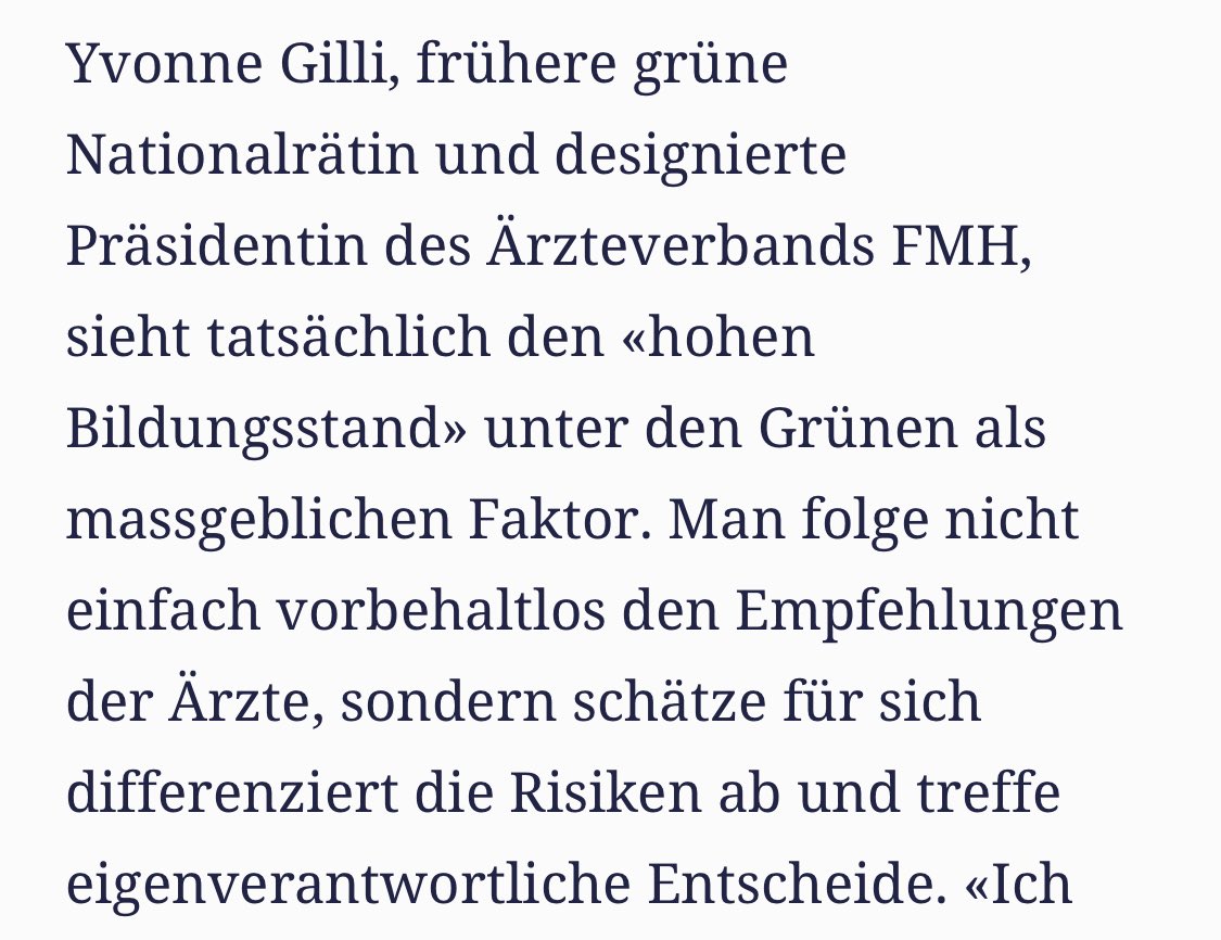 Bin ich der einzige, der es sehr schwierig findet, wenn sich die FMH-Präsidentin nach 10 Monaten Pandemie nicht einmal zu einer Impfempfehlung durchringen kann?
tagesanzeiger.ch/die-angst-der-…