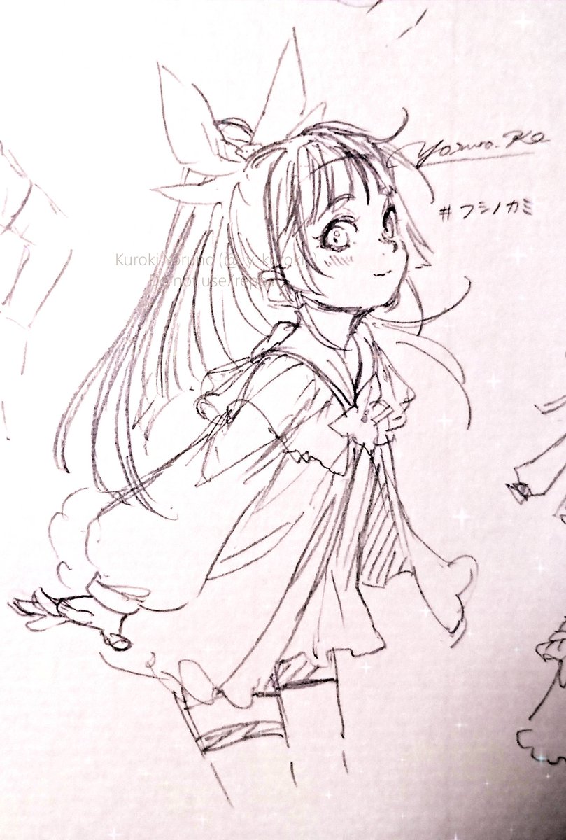 フシノカミ絵、本日はこちら!
ヒロインのマイカちゃん!(キービジュアルと広報ブログでもう出てるからいいよね!?)
可愛く描けてお気に入りだったから見せたかったんですよこれ…?