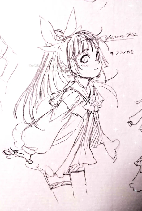 フシノカミ絵、本日はこちら!
ヒロインのマイカちゃん!(キービジュアルと広報ブログでもう出てるからいいよね!?)
可愛く描けてお気に入りだったから見せたかったんですよこれ…? 