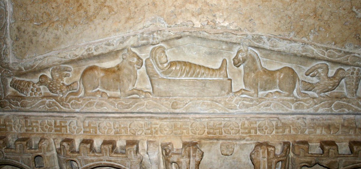 4th-century sarcophagus, Milan; one of the earliest Nativity images