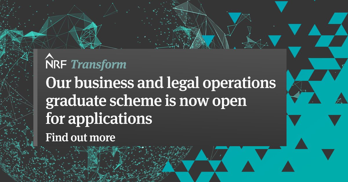 NLawGlobal's tweet photo. UK | Legal services are changing. Find out more about the NRF Transform business and legal operations graduate scheme on our website. #NRFTransform #GraduateRecuitment #LegalInnovation https://t.co/9MdSINTnXq https://t.co/dpDSvcodb9