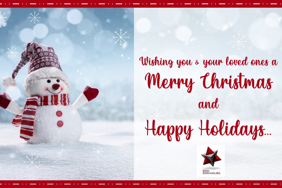 Meta Defence Labs Ltd wishing you and your loved ones a wonderful holiday season. May your holidays sparkle with moments of love, laughter, and goodwill, and may the year ahead be full of contentment and joy. #happyholodays