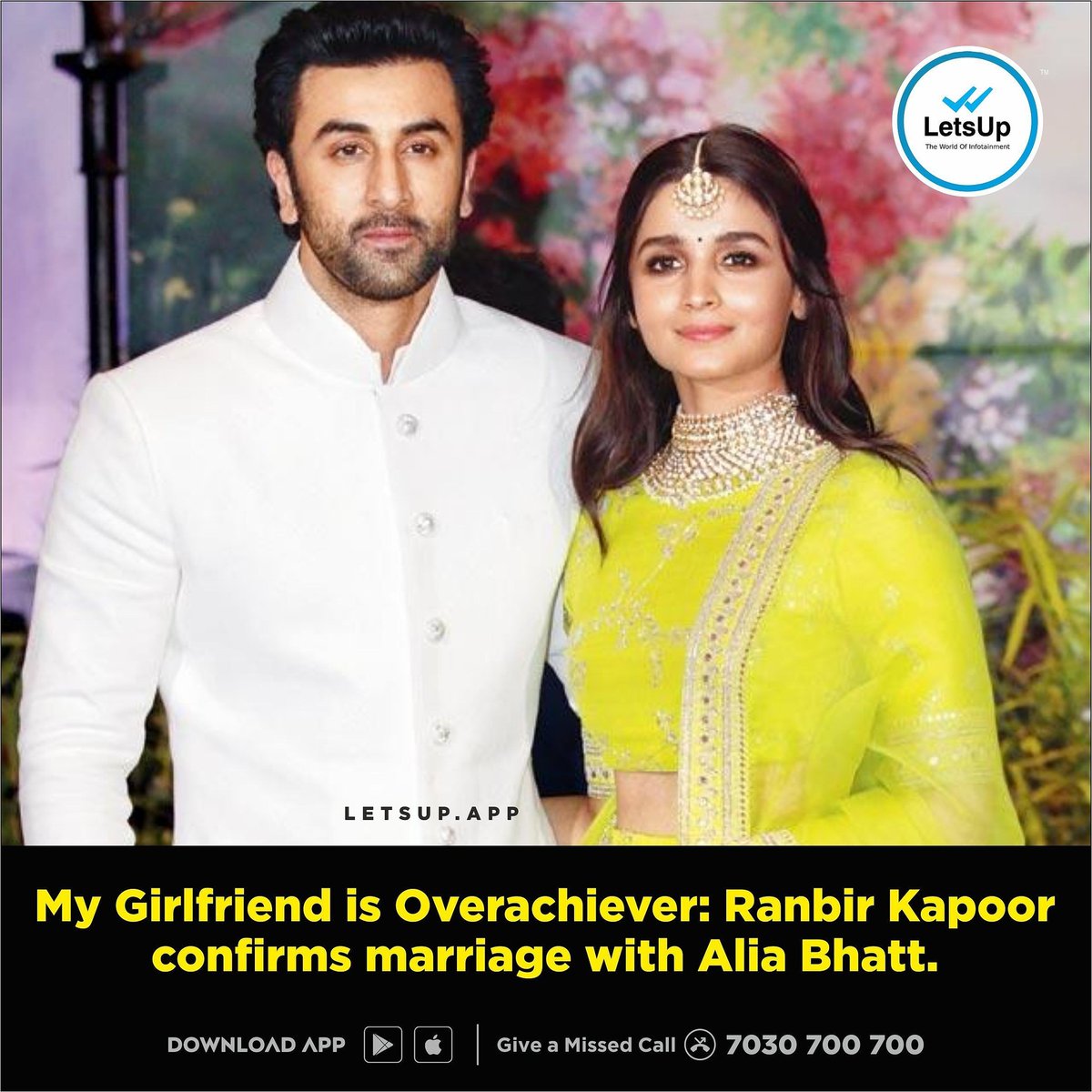 LetsUppEnglish's tweet photo. And here it is! Love in the midst of corona.
Ranbir finally breaks silence, confirms wedding with Alia Bhatt.
•
•
•
#AliaBhatt #RanbirKapoor #AliaRanbir #AliaRanbirWedding #Wedding #BollywoodWedding #LatestNews #LetsUpUpdates #LetsUpEnglish #LetsUpApp #LetsUp https://t.co/O9COFbcAEw