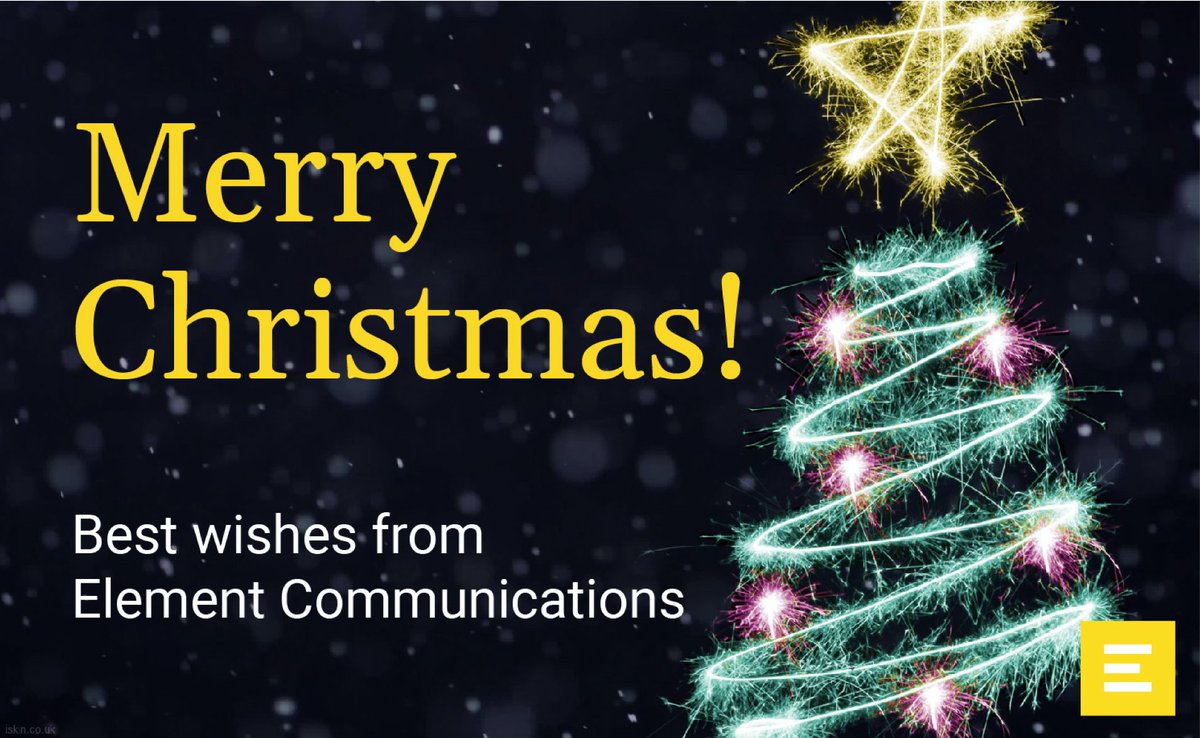 On behalf of the Element team, we would like to wish our clients, suppliers and partners a very Merry Christmas and a happy and healthy 2021.
