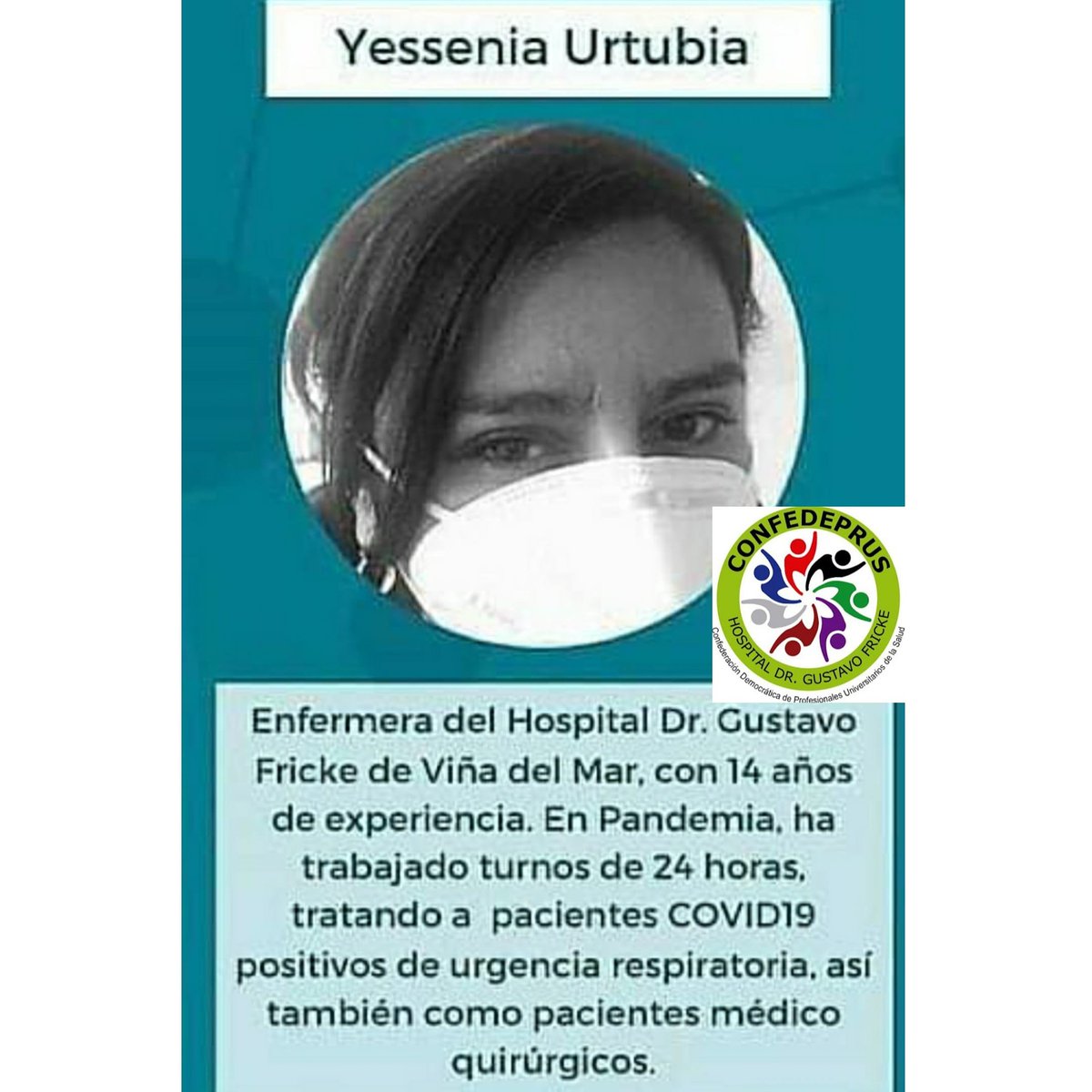 👏👏👏👏
Felicitaciones a nuestra querida socia Yessenia Urtubia (quien ejerce labores en Unidad de Emergencia Adultos) por haber sido reconocida y destacada por su labor por Woman Global Health.
#VamosPorMás
#WomanGlobalHealth
#FedeprusFricke