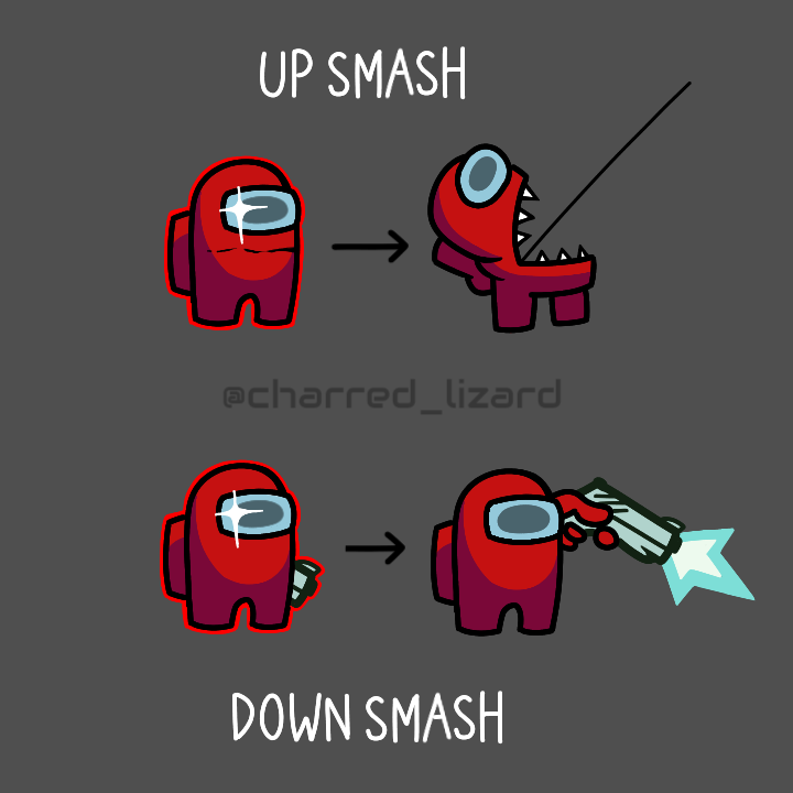 "Crewmate" Smash Bros. moveset concept!