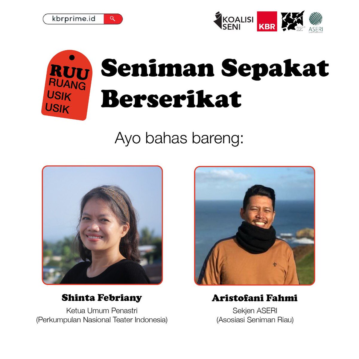 Masa pandemi &amp; terbatasnya ruang fisik tdk menyurutkan gerak seniman
menjelajahi beragam kemungkinan memperbaiki ekosistem seni. 
Sejumlah Anggota Koalisi Seni berhimpun secara daring, lantas mengkonsolidasi sumber daya pengetahuan dan jejaring untuk
mengadvokasi kebijakan seni.