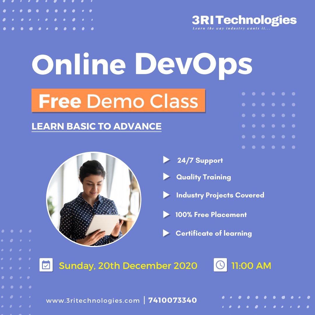 3RITechnologies's tweet image. FREE LIVE WEBINAR
DevOps Training in Pune can boost your IT skills by validating your knowledge of Cloud Computing
Learn DevOps at an affordable fee along with chance to work on an industry-based project
visit zcu.io/6c7B
Call 7410073340
#devopstraining #onlinedevops