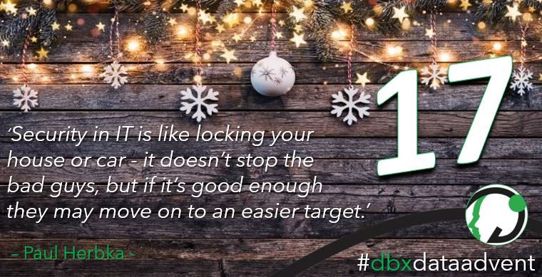 DbxUK's tweet image. ❄️ 17th December ❄️ 

#dbxdataadvent #dataprotection
