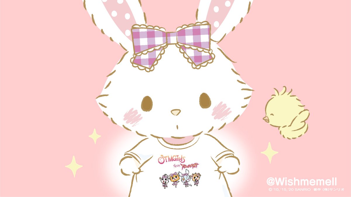 bird pink background simple background bow shirt rabbit blush  illustration images