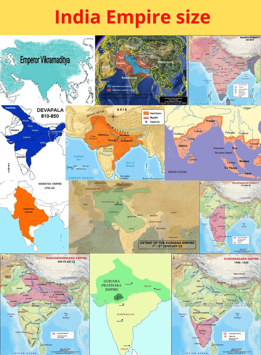 List of largest empires in India history1.King vikramadityaKing Vikramaditya made Ujjain his capital, in present-day Madhya Pradesh. He almost ruled whole Asia . Vikramaditya empire controlled many parts of Modern day China, Entire Middle East and Many Parts of South East Asia.
