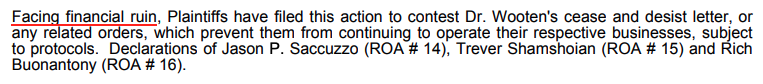 The key factor motivating Judge Wohlfeil in this order is "financial ruin" - Truly restaurants and other services have been decimated by the constant changes and shutdowns. The judge gets it.3/