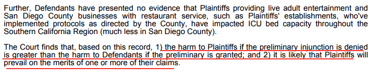 And so the judge laid it down. Pacers and Cheetahs can open and SO can all the restaurants within reasonable measure. 12/
