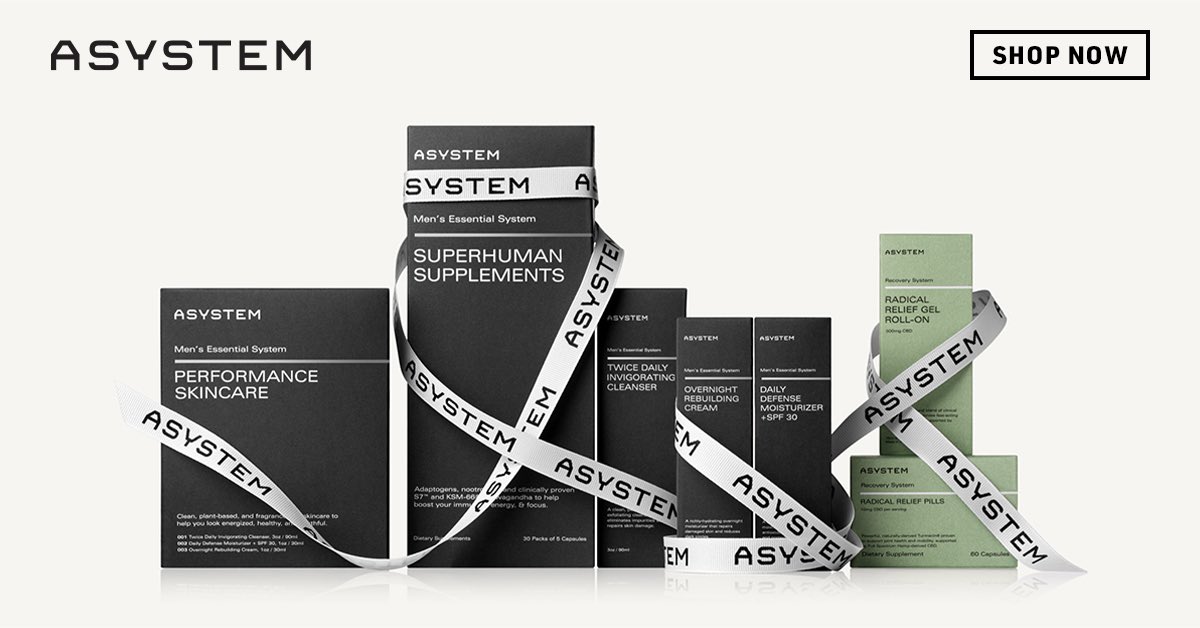 christophergia's tweet photo. Fellas.....Check out my supplement regime with #ASYSTEM and 20% off these Award-winning, clinically proven supplements to give you an edge. (Offer ends 12/31 Use ML20 at checkout)
Click here: https://t.co/WqdoJ0hbkD https://t.co/2XPHc7N5sm