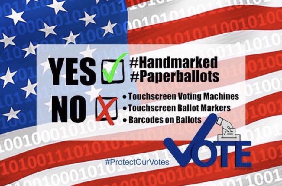 3/ BMDs make sense for voters w/ disabilities who are unable to hand mark. But it is ridiculous to have all in person voters use them. They are electronic, which means they are vulnerable to glitches & hacking. It’s asking 4 trouble imo.  #HandMarkedPaperBallots (pen & paper).