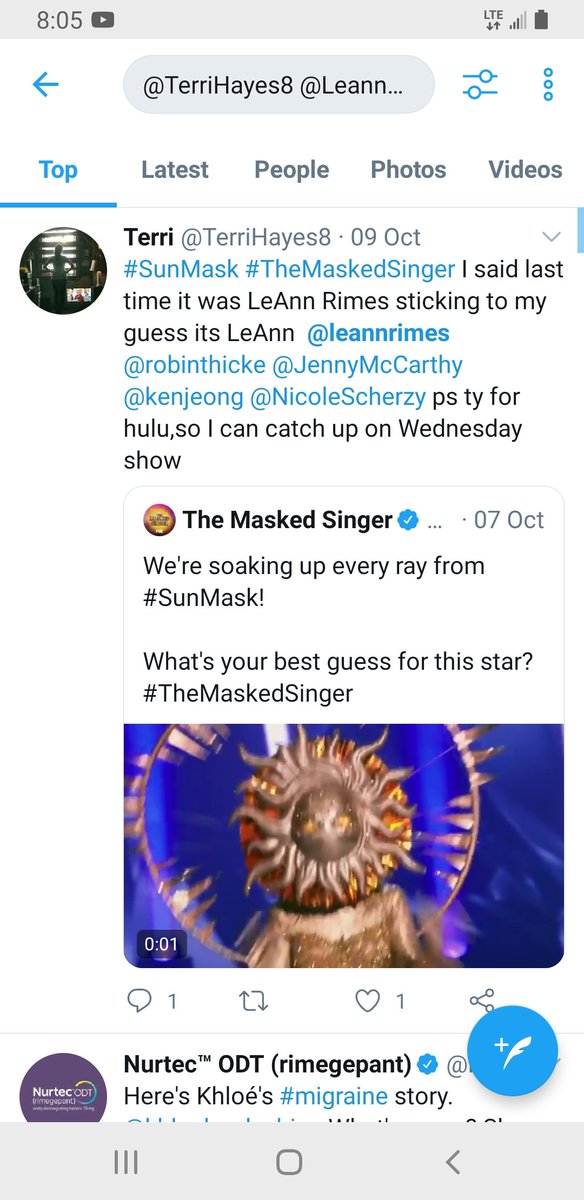 TerriHayes8's tweet photo. @MaskedSingerFOX #TheMaskedSinger #TheSunmask I said from the beginning from the first time I heard that voice I knew it was LeAnn Rimes, congrats well done @leannrimes https://t.co/s9NyJhVjtw