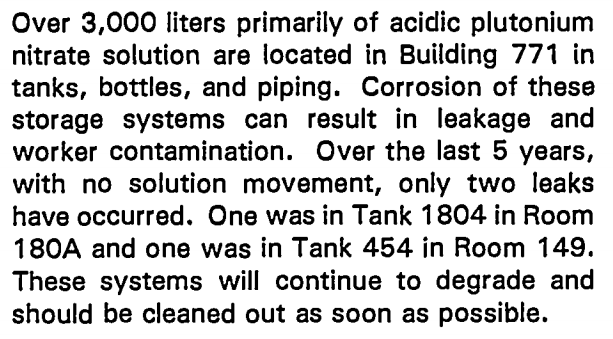 the completely chill descriptions of the conditions in building 771 are t e r r i f y i n g. Just all sorts of shit that had been abandoned in place because it was too contaminated to work with and no one wanted to deal with it.