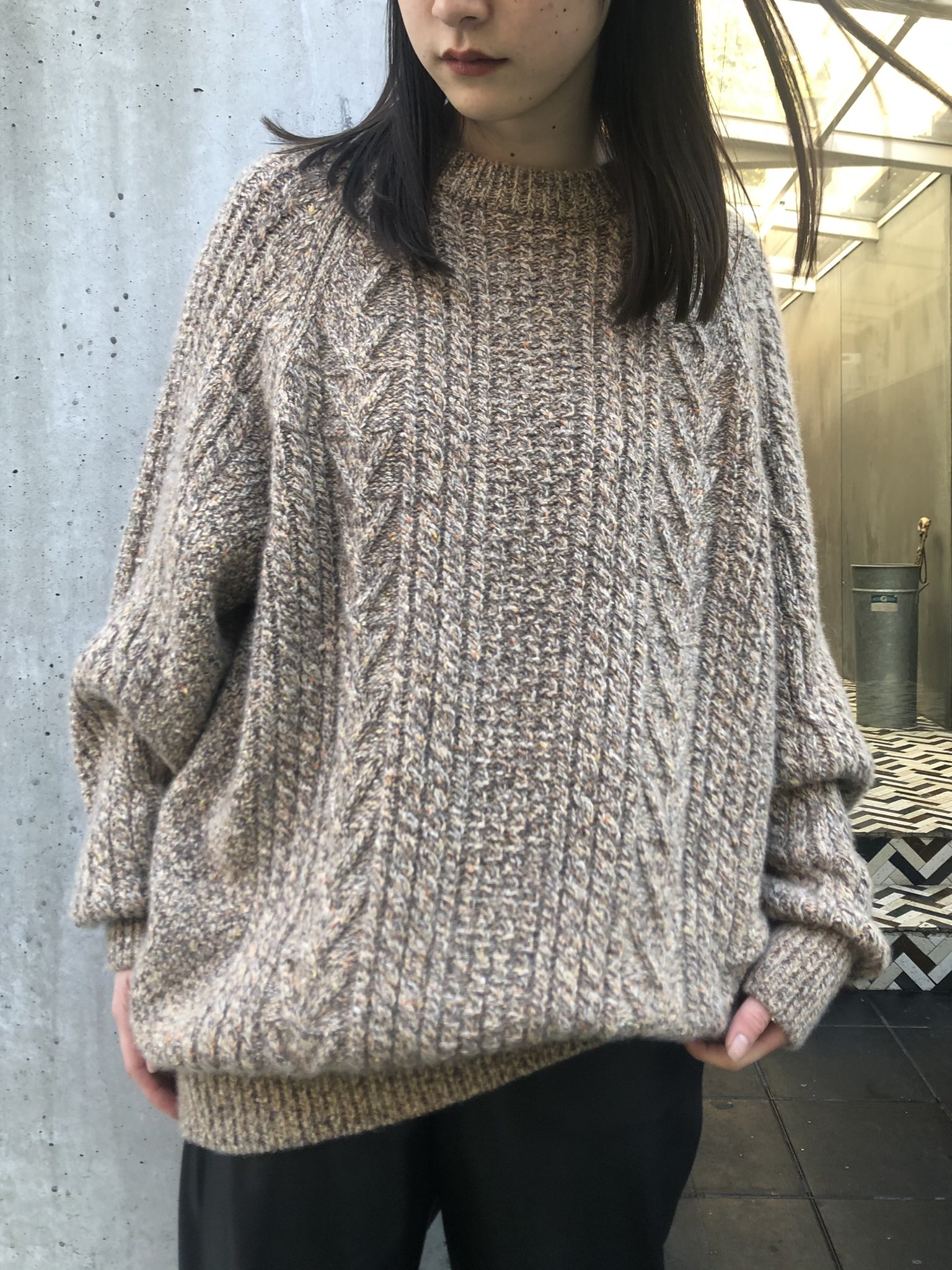 HERILL Cashmere Nep Alan Crew Knit。- HERILL Cashmere Nep Alan Crew Knit。-