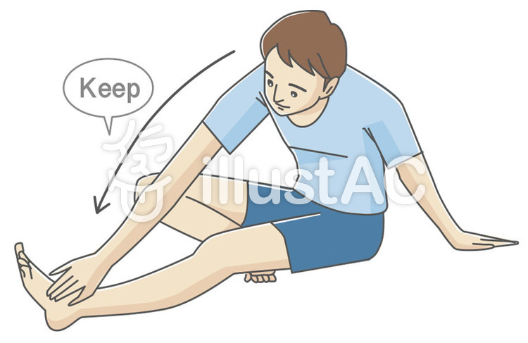 イラスト素材提供 販売中 By Kanashimao 新作 イラスト素材 Illust Ac ストレッチ 男性版 なるべく足を伸ばしたまま手で爪先を触りましょう 足裏が伸びます こちらはフリー素材です T Co 4hrnoqyplx イラスト一覧は