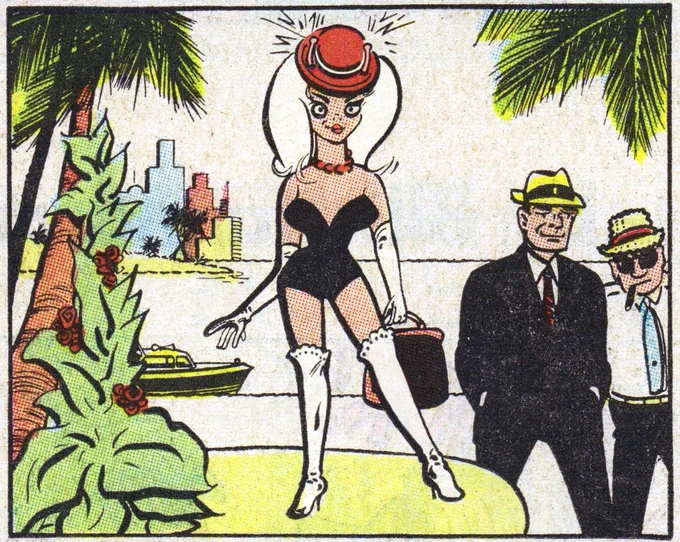 Dick Tracy character, Moon Maid. Introduced in 1963, she became one of the comic's main characters for a while until her death in 1978. Every comic or cartoon or TV show eventually had some kind of visiting space alien at odds with the world they're visiting. 
