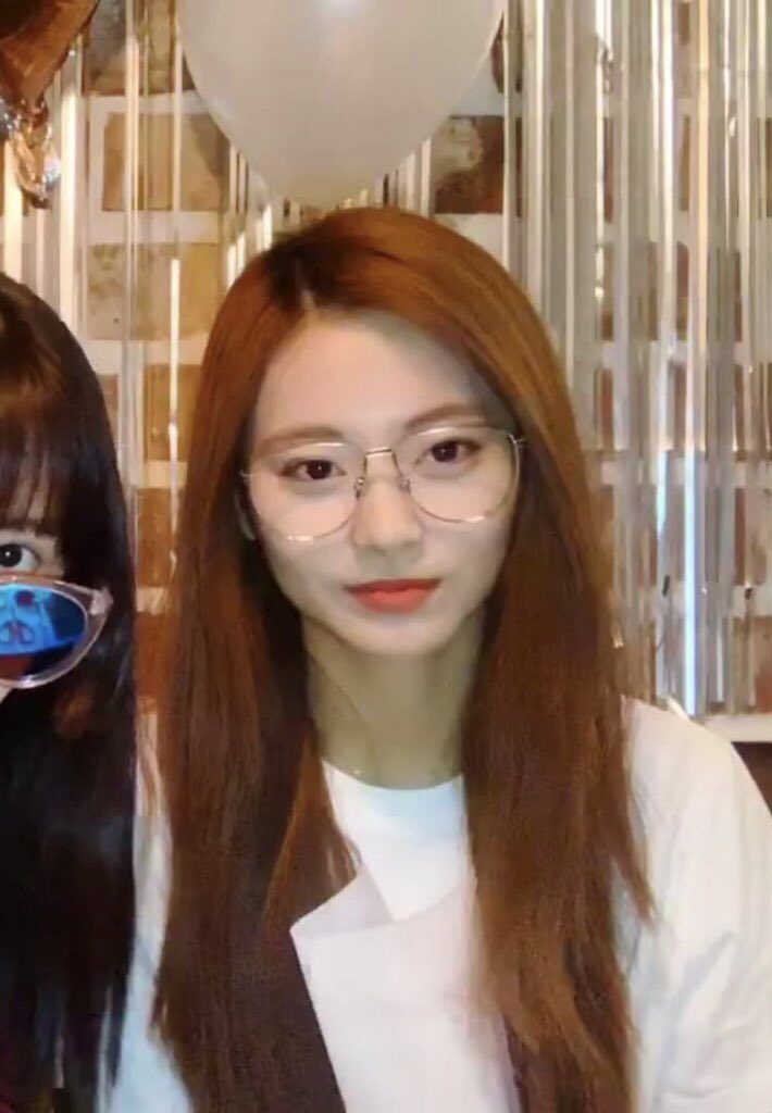 tzuyu in glasses; a thread