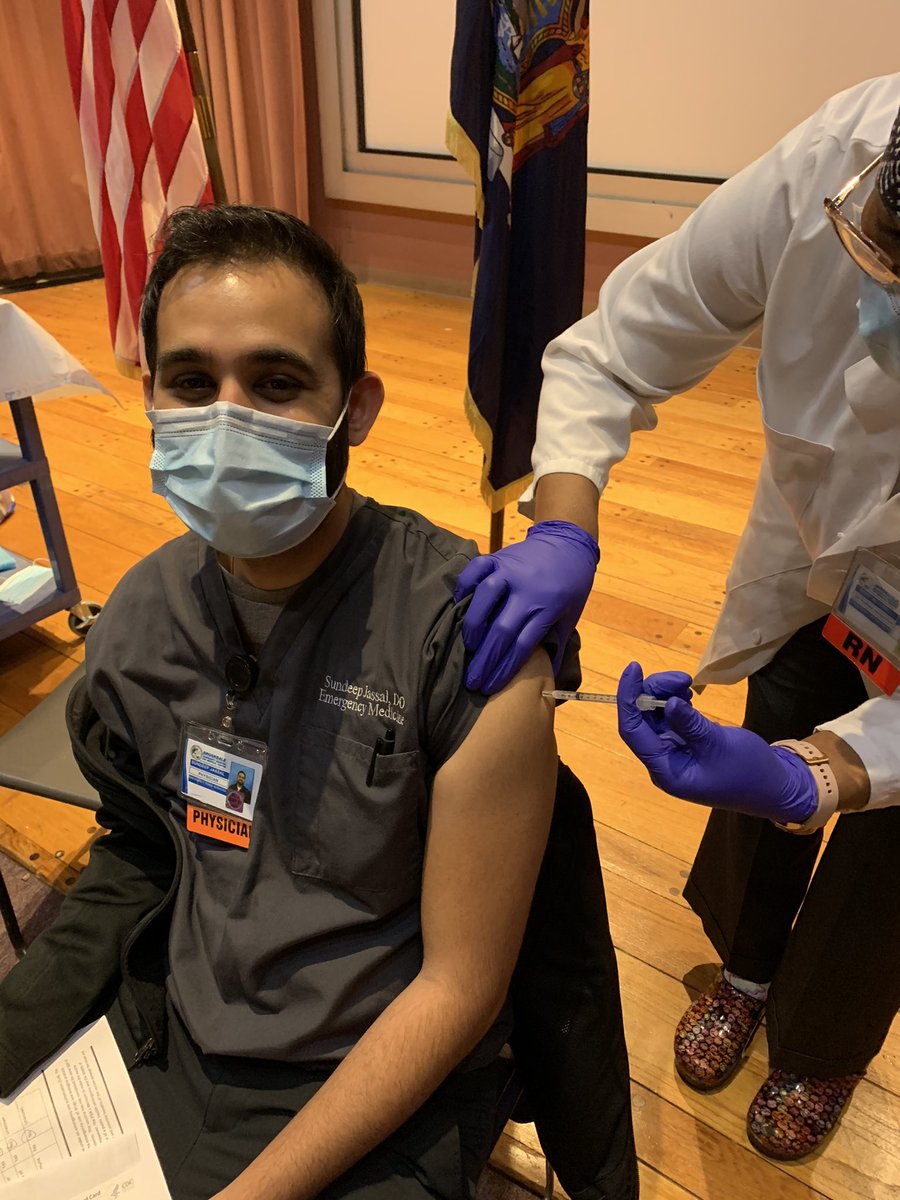 First dose of of the #CovidVaccine