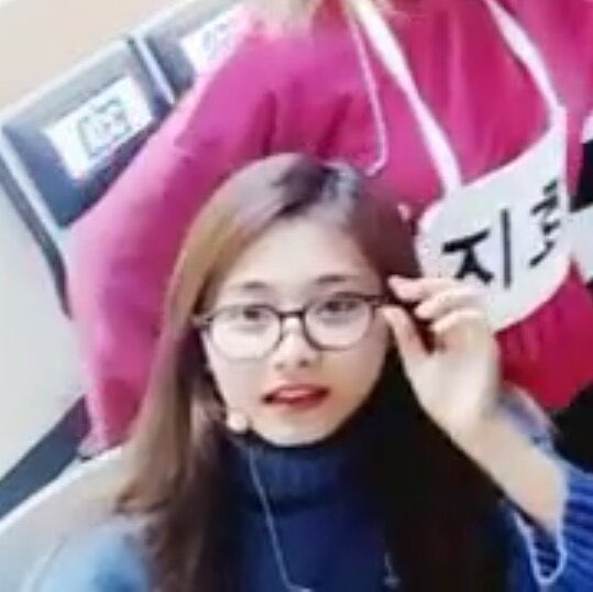 tzuyu in glasses; a thread