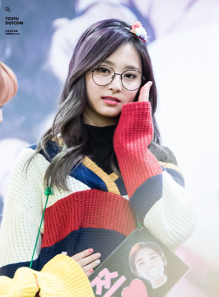 tzuyu in glasses; a thread