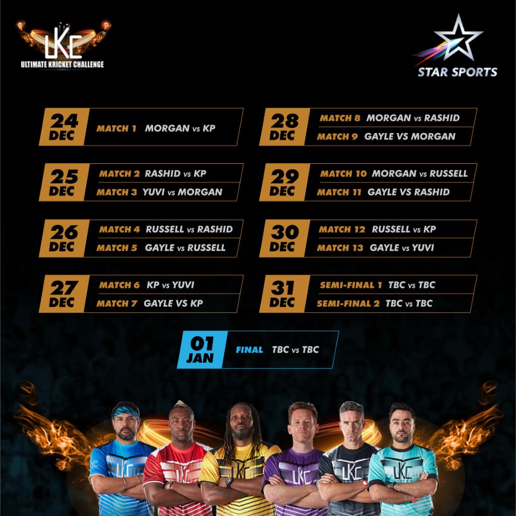 StarSportsIndia's tweet photo. #UltimateKricketChallenge - 4 innings of 15 balls each! 
Every #UKC gladiator will go head-to-head against each other, increasing the stakes even higher! 

@UltimateKricket starts 24th Dec on the Star Sports Network and Disney+Hotstar https://t.co/ElmktZq5s1