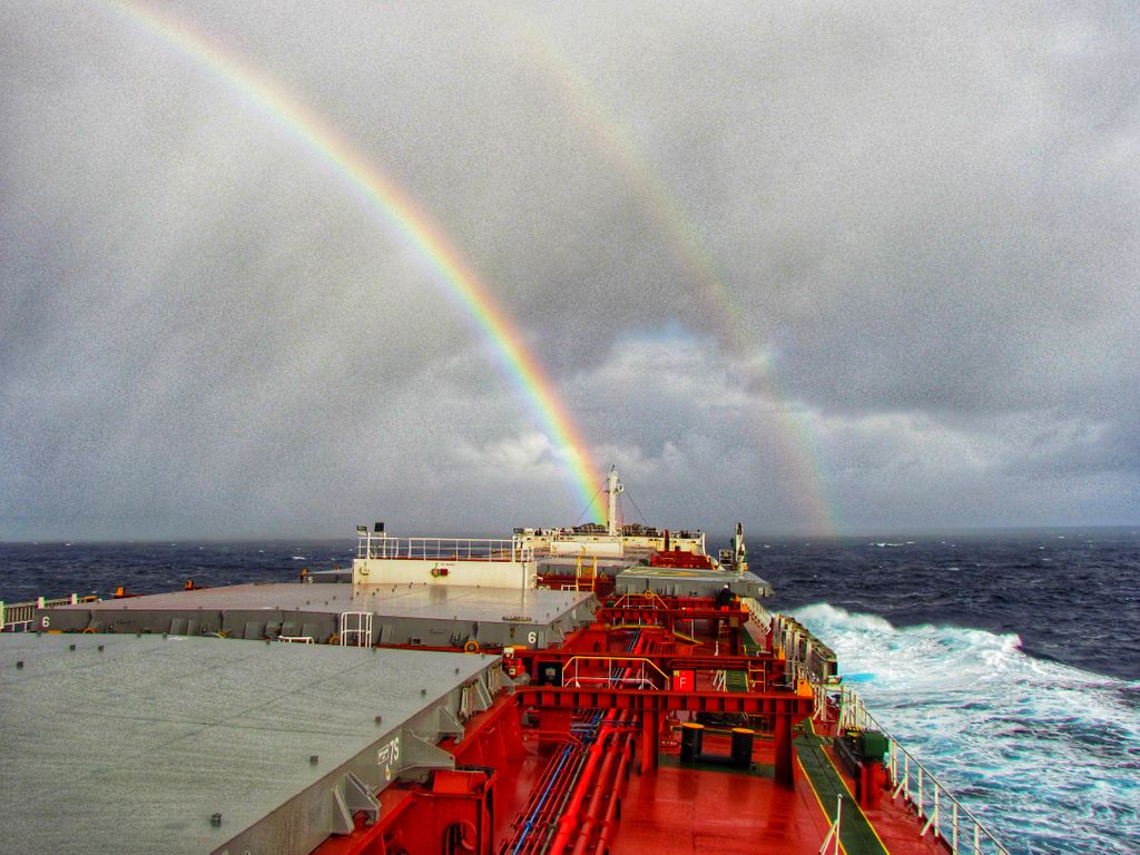 MarineInsight's tweet photo. Amazing Double Rainbow 
#lifeatsea #marineinsight #sea #ship #seafarer #maritime #seaman #sailor #sailing

Photograph by Sayak Bhattacharjee https://t.co/MhMojcGflZ