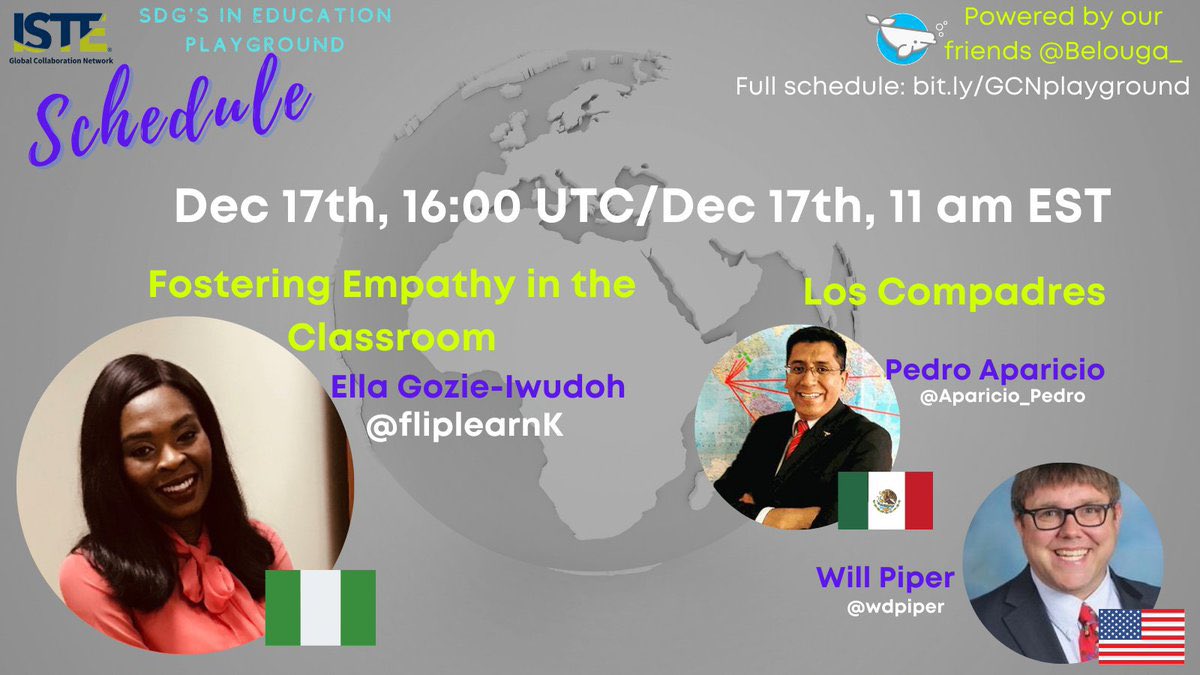 Over the several  I’ve been truly blessed to do so many global projects w the amazing <a href="/Aparicio_Pedro/">🅿️edro 🅰️paricio 📌</a> from Mexico City.  Check out our latest presentation “Los Compadres” tomorrow at 10:00 <a href="/ISTEglobalPLN/">ISTE Global PLN</a> #globaled
