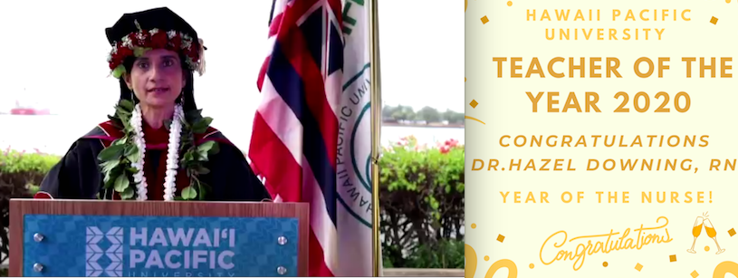 HpuNursing's tweet photo. Congratulations to Dr. Hazel Downing, RN for earning the @HPU Teacher of the Year award! Amazing knowledge &amp; dedication as a critical care nurse and nurse educator is inspiring every year! Congratulations! #RN #YearoftheNurse #TeacheroftheYear #HPUnursing https://t.co/yij4fX5nVG