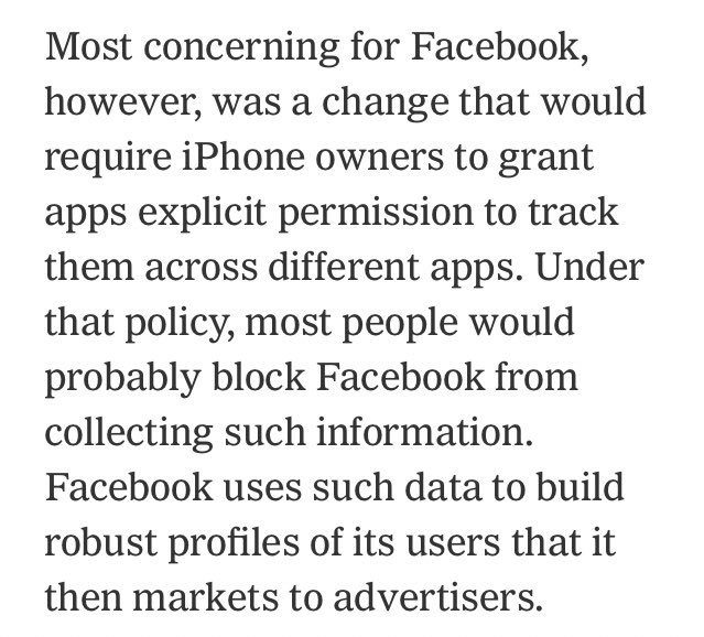 Nails the biz model here and what is most concerning to Facebook. Their CFO has warned in earnings going back a year.  @MikeIsaac  @jacknicas