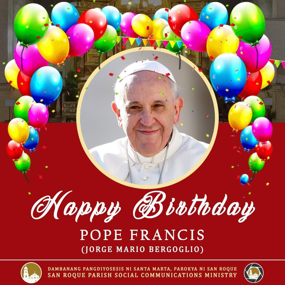 SRPPateros's tweet photo. Happy Birthday Pope Francis! 
@Pontifex https://t.co/mqvyznS7D3