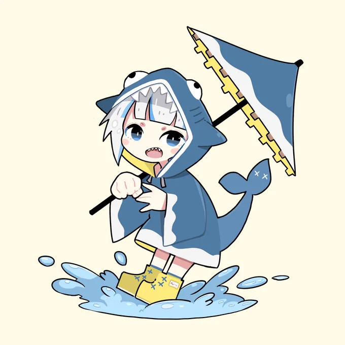 🦈☔️🌧
 #gawrt 