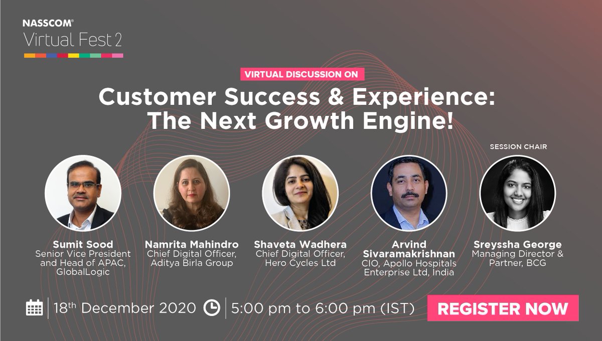 GlobalLogic_IN's tweet photo. Attend GlobalLogic APAC head Sumit Sood's session at #NASSCOMVirtualFest2 to learn how organizations are proactively using data-centric insights & strategic decision making to deploy a holistic customer-first strategy. https://t.co/ZRNxjSfXwe https://t.co/wAO1YKEyvI
