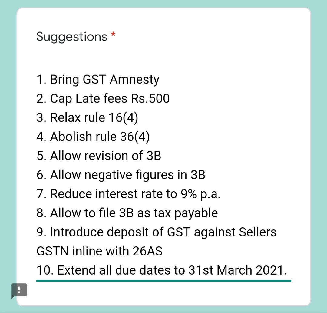 narayanwadekar1's tweet image. My Suggestions to #GSTPAM for pre-Budget Memorandum to be send to FM.