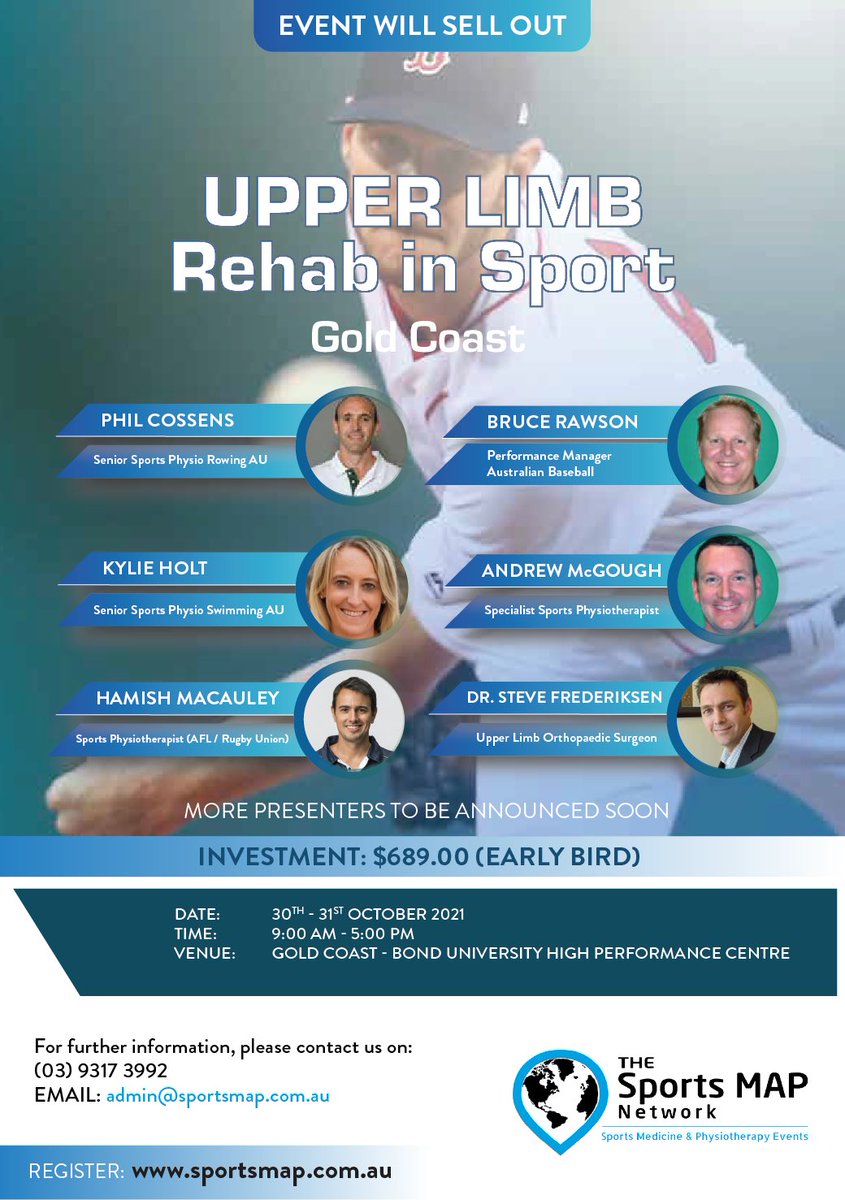 sportsmapnet's tweet photo. Have you registered for a SportsMap event for March and October 2021 yet?? #melbourne #goldcoast #sydney #physiotherapy #physioevent Course outlines and reg info: https://t.co/lQjlKt02yz >> events https://t.co/EmtvbkQHYa