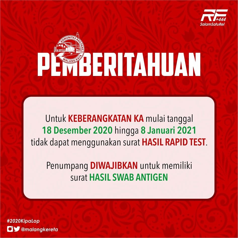 abaybisaaja's tweet photo. @infomalang min mau tanya, ini benar tidak ya diwajibkan memakai swab test? https://t.co/cfMG88uY8i
