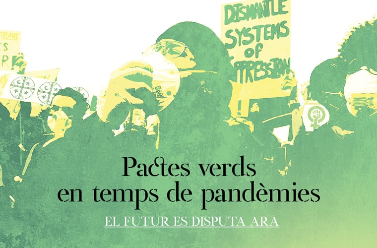 Avui les companyes de l'<a href="/twitt_odg/">ODG</a> han presentat la seva nova publicació: #PactosVerdesPandemias! 🥰💜🌾 Un llibre de dos plurals que apunta a la diversitat de pactes verds i pandèmies que ens travessen i han travessat aquest 2020. 🔥 No et quedis sense! framaforms.org/encarga-el-lib…