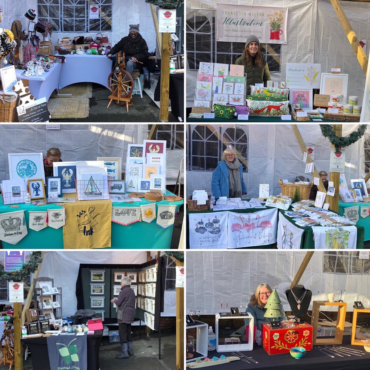 All set up at <a href="/FishertonMill/">Fisherton Mill</a> for a gloriously sunny #christmasmarket with a fabulous array of local makers and great coffee and food on hand! This is what markets are meant to be like! ✨🎄💛
