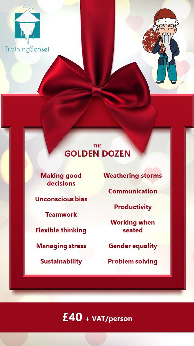 sensei_training's tweet photo. Give your team the gift of learning in the pre-Christmas wind-down
We’ve taken the 12 most popular courses from our 2020 Bootcamps and gift-wrapped them.  
Only available to purchase until 23rd Dec
Don’t miss out! 

 #learning  #training  #courses #christmas #giftwrapped #2020 https://t.co/ZZPsgyLSSW