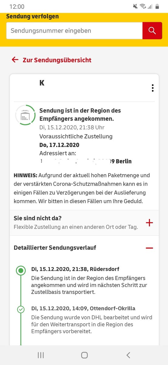 _BabySteps_'s tweet image. Ich bin ja mal gespannt, wie lange mein Paket noch in Rüdersorf bleibt 😅🤔 und der DHL-Fahrer ist für heute auch schon durch...
@DHLPaket
