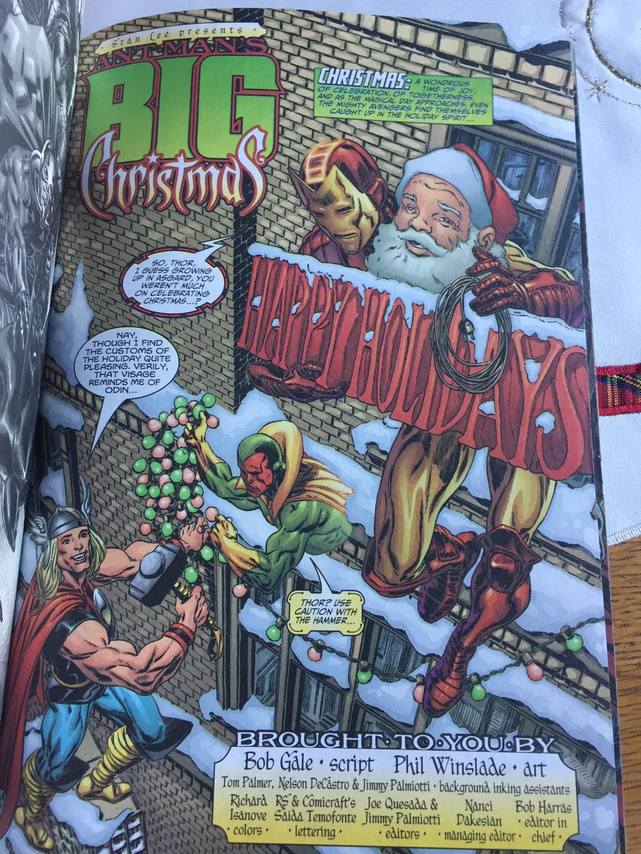 Christmas Comics Day 17 - ANT-MAN’S BIG CHRISTMAS by Bob (Back To The Future) Gale and Phil Winslade. Part-Christmas Carol, part-Christmas Vacation, part-Honey I Shrunk The Kids.