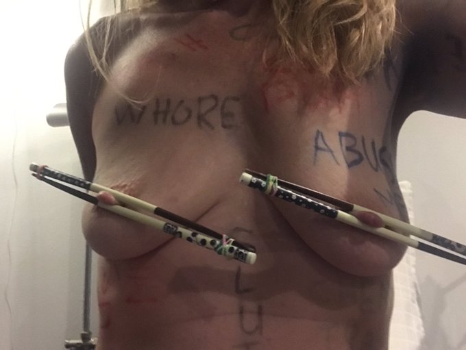 One of the best tit torture devices: chopsticks! Put the rubbers on both ends. Then turn the chopsticks<a href="/tag/masochist"class="tags"><span>#masochist</span></a><a href="/tag/nippletorture"class="tags"><span>#nippletorture</span></a><a href="/tag/tittorture"class="tags"><span>#tittorture</span></a><a href="/tag/bdsmto"class="tags"><span>#bdsmto</span></a>