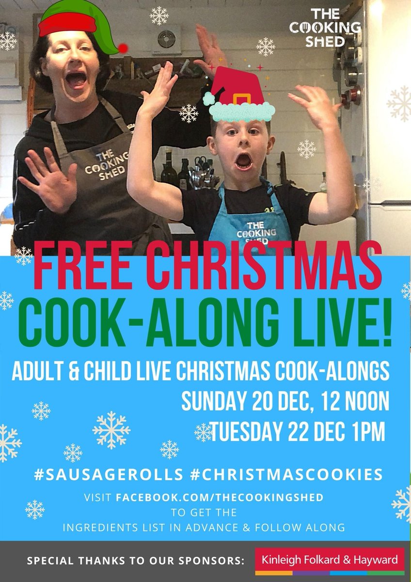 Check out free live cooking classes to keep the family entertained over the festive period! <a href="/thecookingshed/">The Cooking Shed</a> 
#christmascookies🍪 #newskills #creativecooking #familyfuntime 🧁🎄