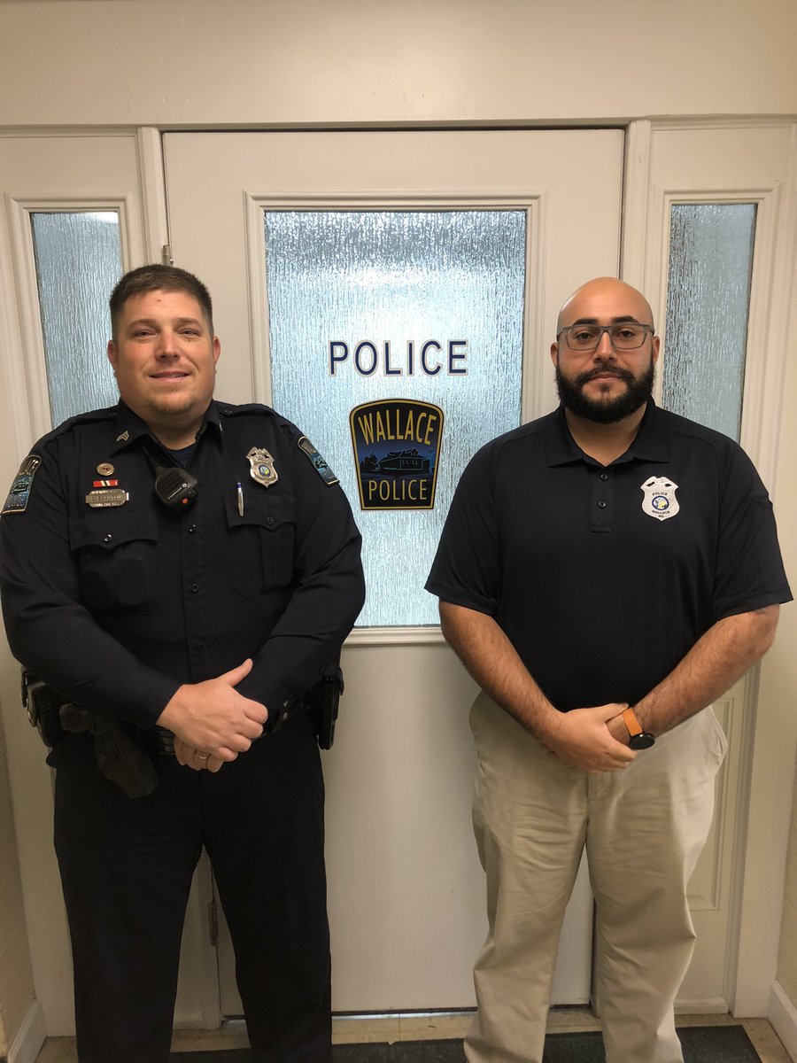 WallacePolice's tweet photo. The police department has two annual awards: the Employee of the Year (selected by employees) and the Chief’s Award of Excellence (selected by chief). This years recipients are Sgt. Darrell Blanton (Chief’s Award) and Dispatcher Josh Moore (EoY). Congratulations. Well deserved. https://t.co/81ifR0vy1u