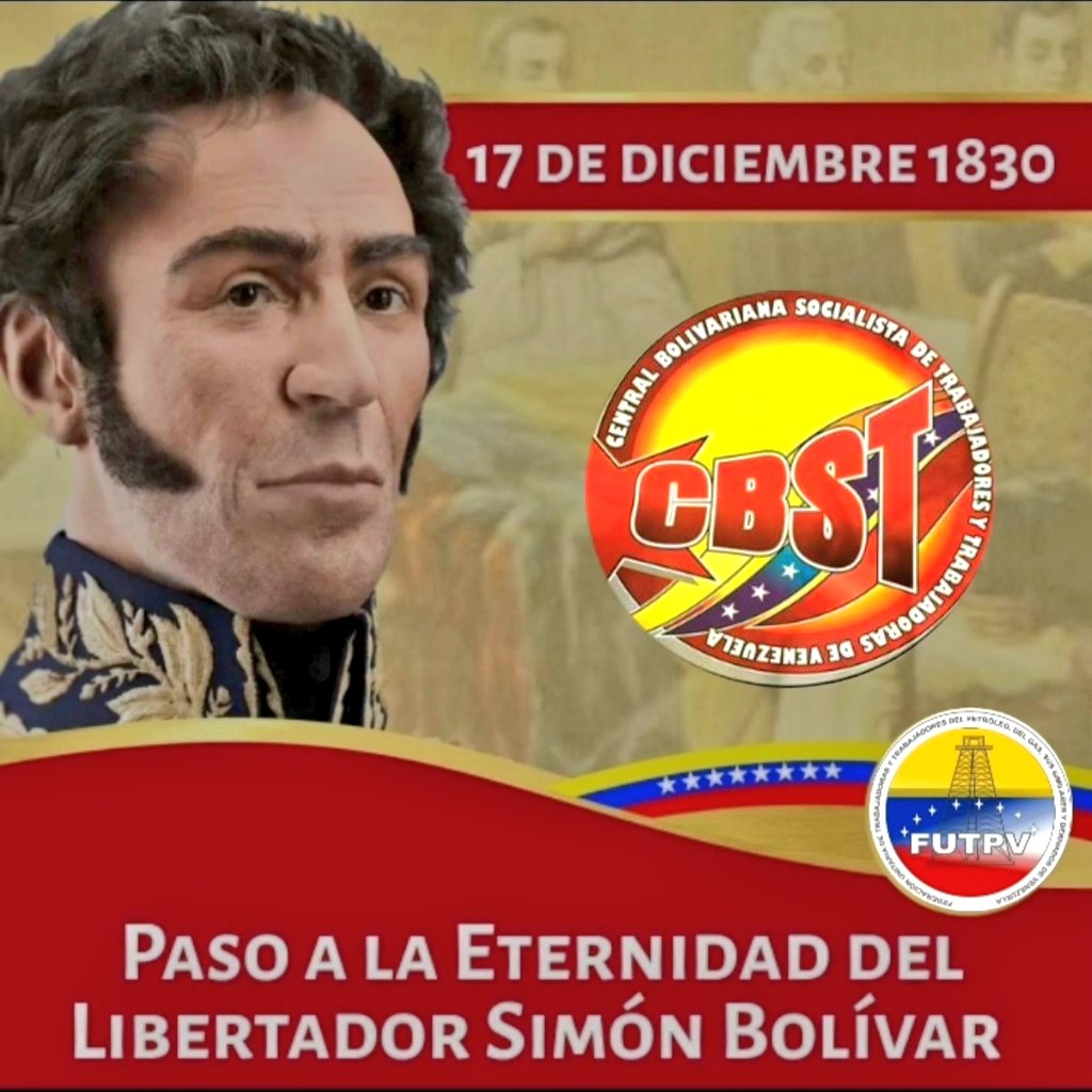 WillsRangelCBST's tweet photo. #17Dic 🇻🇪 #BolívarEsPueblo
 
A 190 años de la siembra del Padre Libertador Simón Bolívar

La Revolución Bolivariana mantiene vivo el legado del hombre que levantó las banderas por la Independencia de América ¡Somos hijos de Bolívar! #Vzla

@NicolasMaduro @cbolivariana @SoyFutpv https://t.co/ghDxu9hG6v