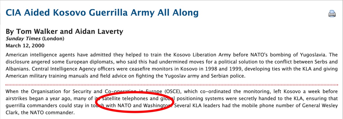 3. These encrypted Blackberries were arranged by David Petraeus when he was Chief of Staff for General Shelton in Kosovo in 1998. The phones were give by NATO Prop - the OSCE